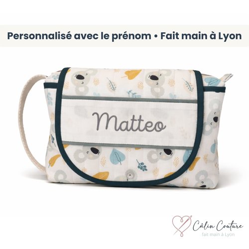 Trousse à couches et lingettes personnalisée - cadeau naissance bébé - fait main à lyon