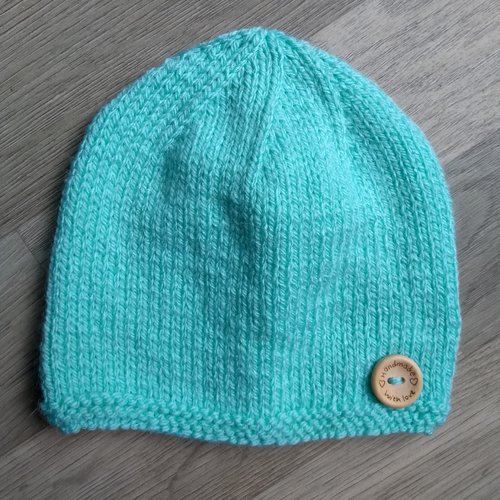 Bonnet bébé, taille naissance/1mois , laine 100% acrylique tricoté à la main