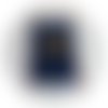 Etui pour smartphone bleu marine sri yantra méditation