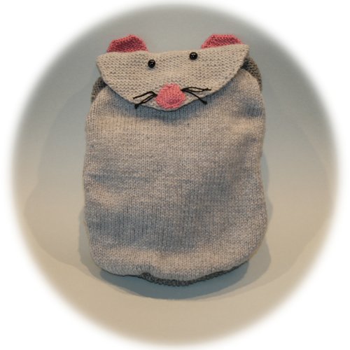 Sac à dos souris tricoté pour la maternelle