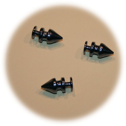 Lot de 3 rivets à vis noirs