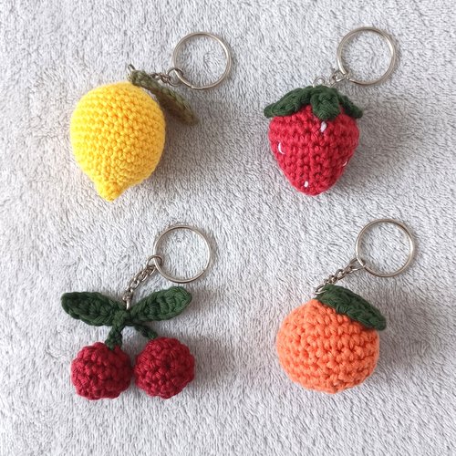 Porte-clés fruit au crochet