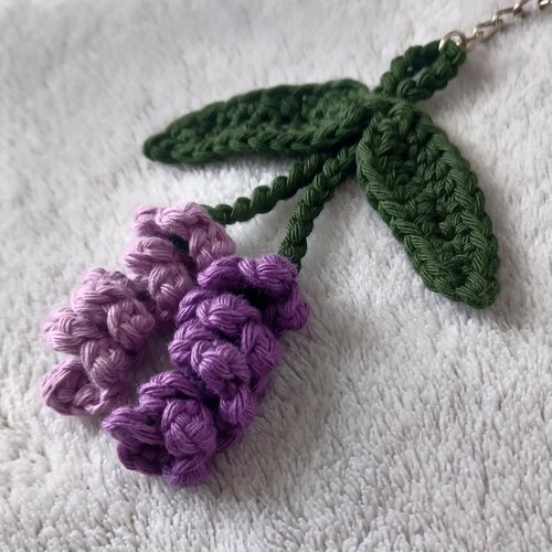Porte-clés lavande au crochet