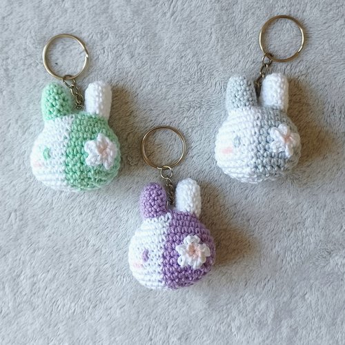 Porte-clés lapin au crochet