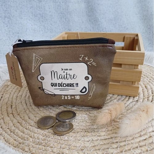Porte-monnaie / pochette - cadeau maitre d'école, instituteur