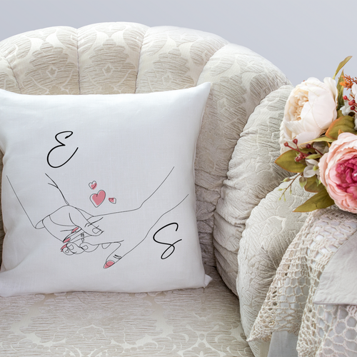 Housse de coussin saint valentin