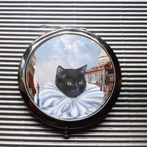 Grand Miroir De Poche Avec Chat Pierrot Un Grand Marche