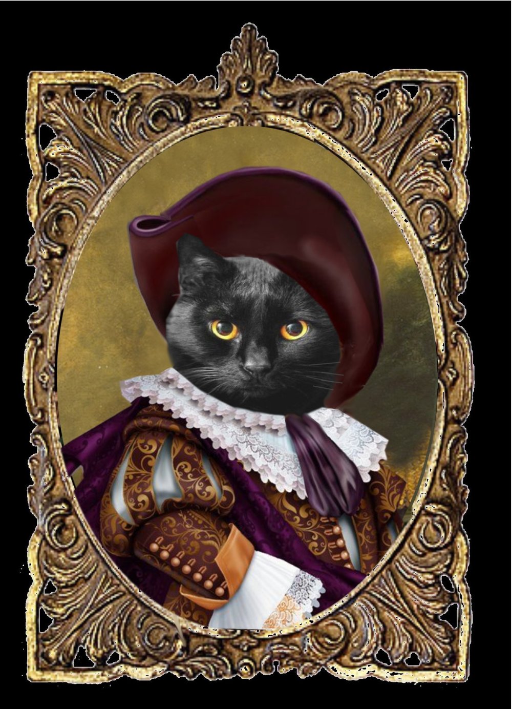 Portrait De Chat Personnalisable Le Petit Mousquetaire Un Grand Marche