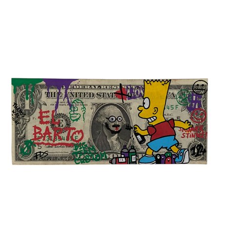 Billet de 1 dollar des états unis x bart simpson