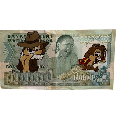 Billet de 10000 francs de madagascar x tic et tac