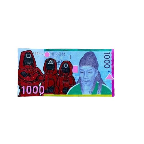 Billet de 1000 won de corée du sud x squid game