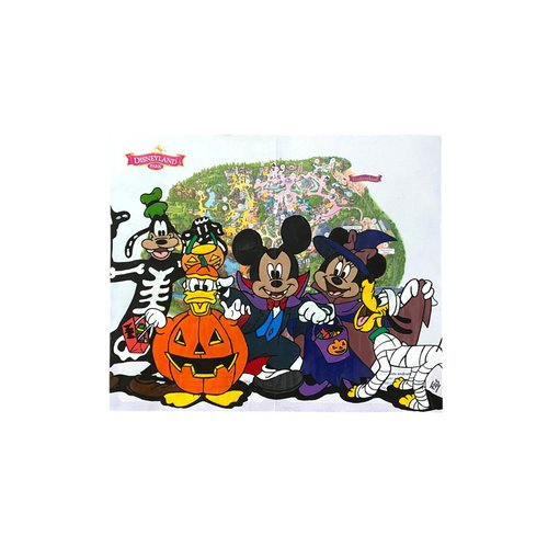 Plan de disneyland paris x mickey minnie pluto donald dingo halloween