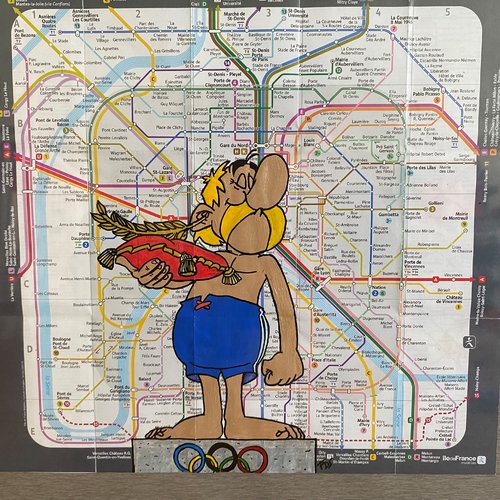 Plan du metro de  paris x asterix aux jeux olympiques