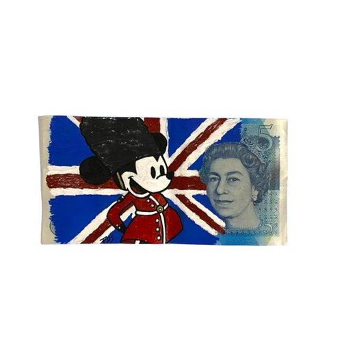 Billet de 5 livres sterling du royaume-uni x mickey