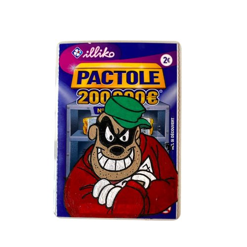 Dessin de rapetou sur un ticket de jeu de grattage