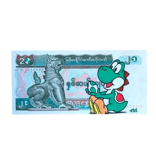 Billet de 20 kyats de birmanie x yoshi