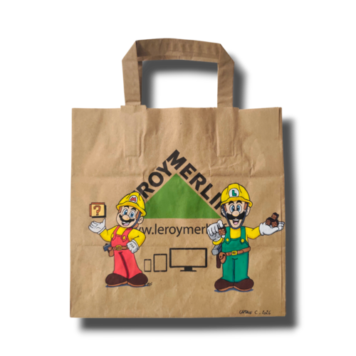 Tableau fait main pop art mario et luigi maker sur sac leroy merlin