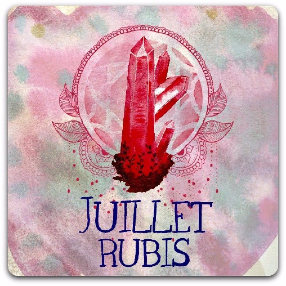 Carte Double Juillet Rubis Pierre De Naissance Du Mois D Juillet Carte Anniversaire Ou Toute Occasion Un Grand Marche