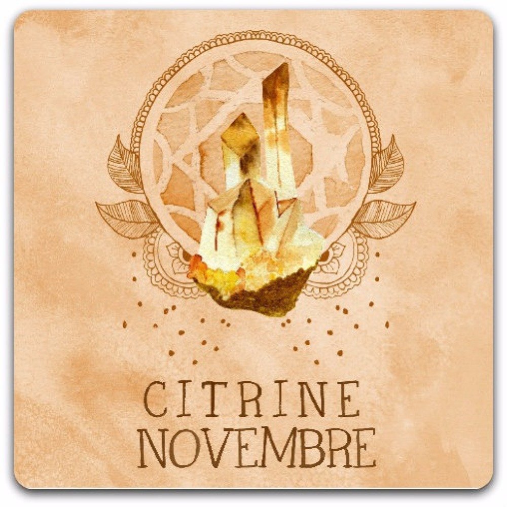 Carte Double Novembre Citrine Pierre De Naissance Du Mois De Novembre Carte Anniversaire Ou Toute Occasion Un Grand Marche