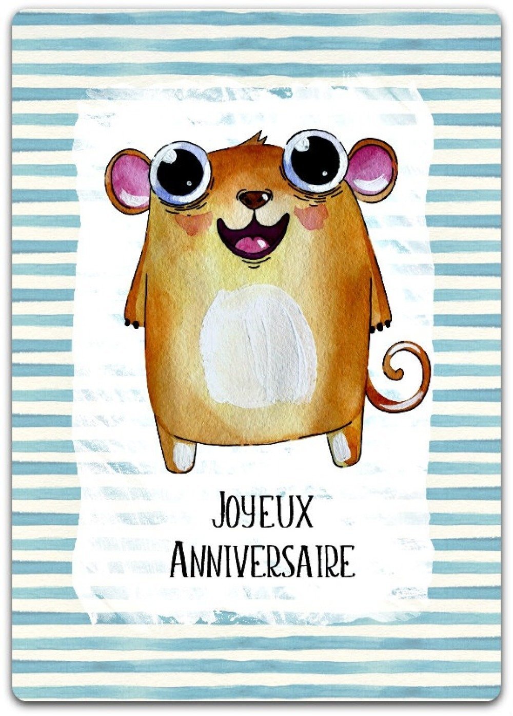 Carte Double Joyeux Anniversaire 17 5cm X 12 5cm Un Grand Marche