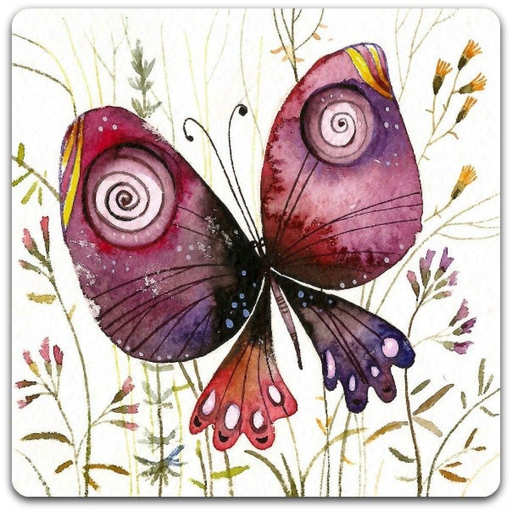 Carte De Vœux Papillon Carte Anniversaire Avec Enveloppe 15cm X 15cm Un Grand Marche