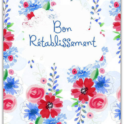 Carte De Vœux Bon Retablissement Get Well Soon Avec Enveloppe 12 5cm X 17cm Un Grand Marche