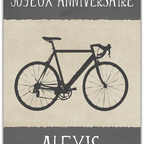 Carte Anniversaire Velo Cyclisme Personnalise Personnalisable 21cm X 15cm Un Grand Marche