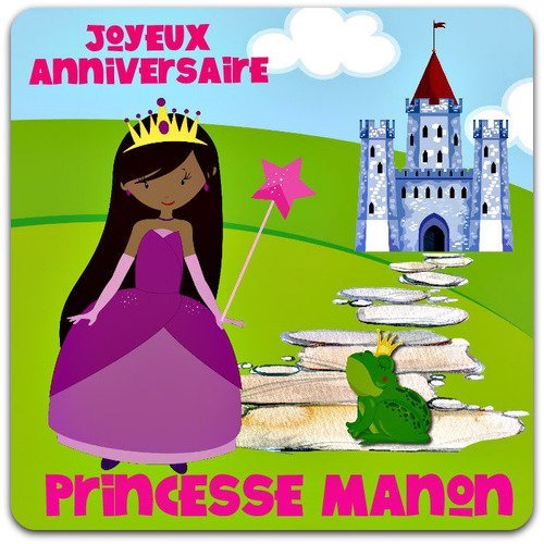 Princesse Carte Anniversaire Birthday Card Princess Personnalisable A Personnaliser Fille 15cm X 15cm Un Grand Marche