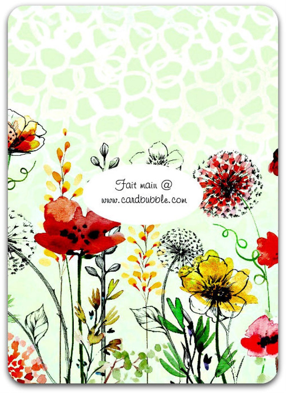 Carte De Voeux Happy Birthday Fleurs 12 5cm X 17 5cm Un Grand Marche