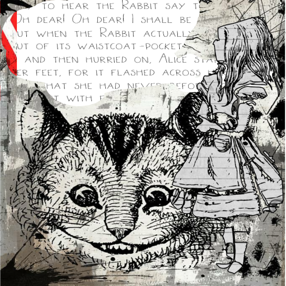 Alice Au Pays Des Merveilles Le Chat De Cheshire Carte De Voeux Toute Occasion Anniversaire Alice In Wonderland Un Grand Marche