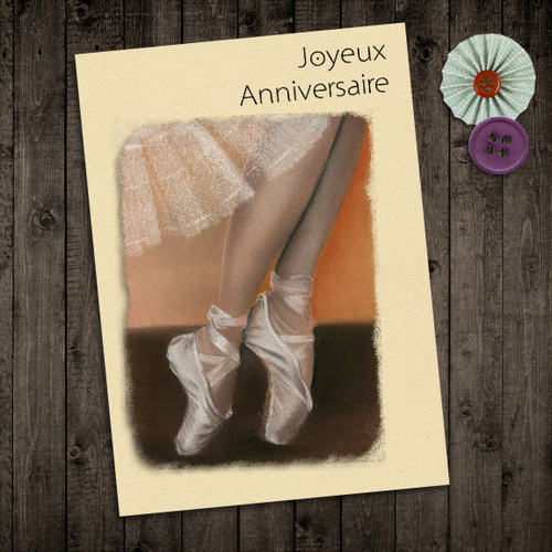 Carte D Anniversaire Enfant Carte Anniversaire Ballerine Danse Classique Birthday Card Princesse Avec Enveloppe Fait Main Un Grand Marche
