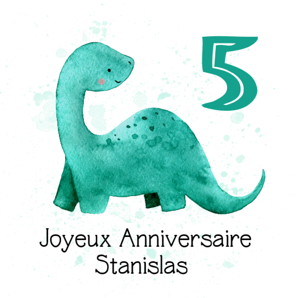 Carte D Anniversaire Enfant Dinosaure Dinosaur Joyeux Anniversaire Personnalisee Personnalisable Un Grand Marche