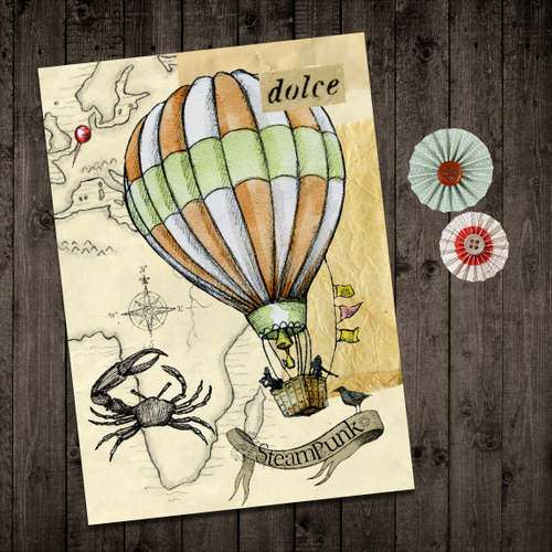 Carte Anniversaire Carte Steampunk Gothique Toutes Occasions Un Grand Marche