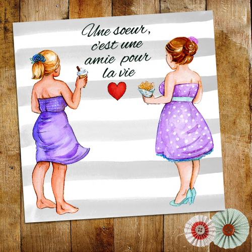 Carte Anniversaire Motivation Soeur Sister Citation Toute Occasion Cadeau Original Un Grand Marche