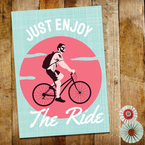 Carte Joyeux Anniversaire Velo Bike Cyclisme Enjoy The Ride Tour De France Un Grand Marche