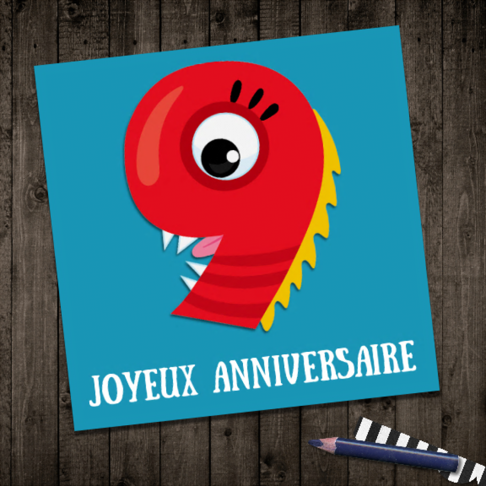 Carte Anniversaire Enfant Carte Joyeux Anniversaire Cadeau Enfant Chiffre 9 Un Grand Marche