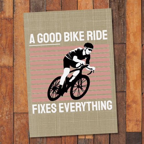 Carte anniversaire, carte toute occasion, carte vélo