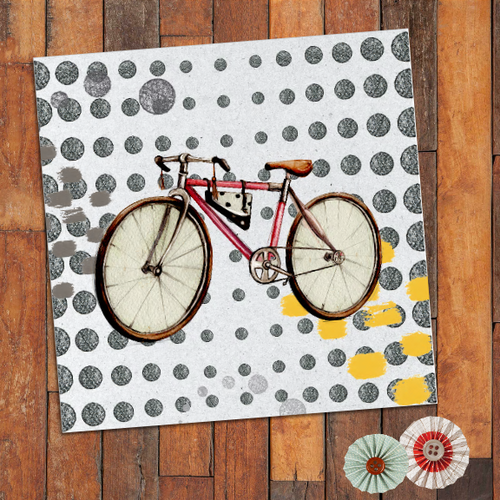 Carte anniversaire, carte toute occasion, carte vélo