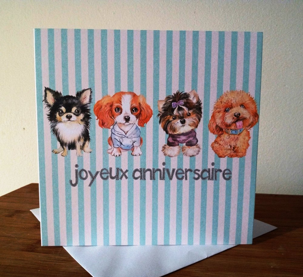 Carte Anniversaire Carte Chien Carterie Un Grand Marche
