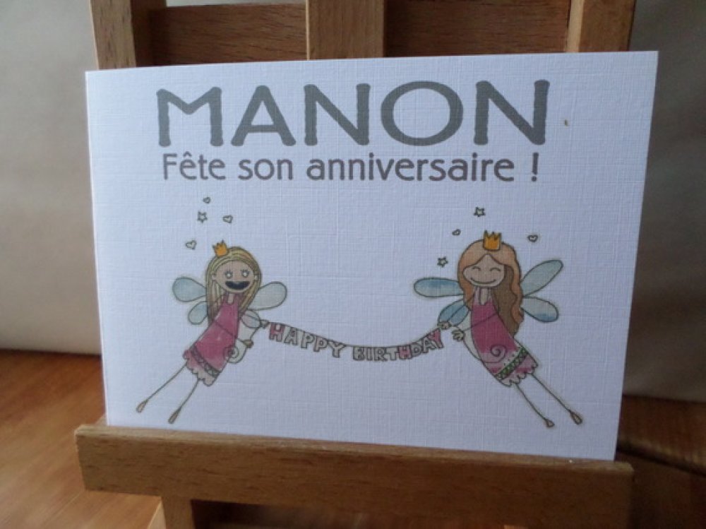 Lot De 5 Cartes Double Invitation Anniversaire Fille Les Fees A Personnaliser 15cm X 10 5cm Un Grand Marche