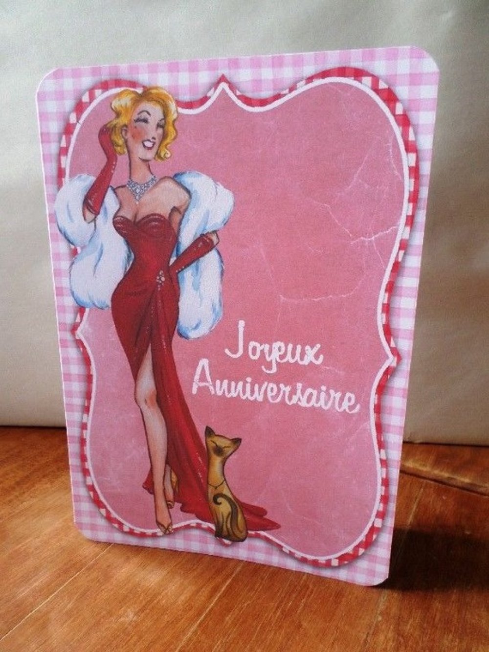 Carte Joyeux Anniversaire Faite Main 1950 S Retro 21cm X 15cm Un Grand Marche