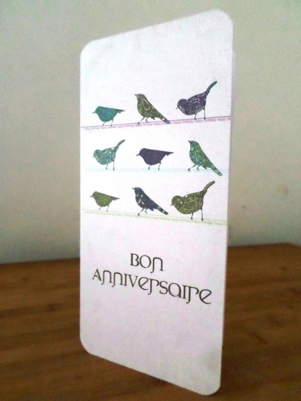 Carte Joyeux Anniversaire Oiseaux Fait Main 21cm X 10cm Un Grand Marche