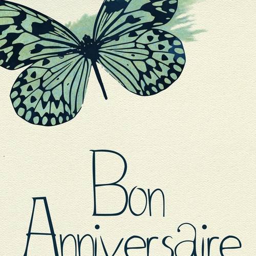 Carte Double Papillon Bon Anniversaire Faite Main 21cm X 15cm Un Grand Marche