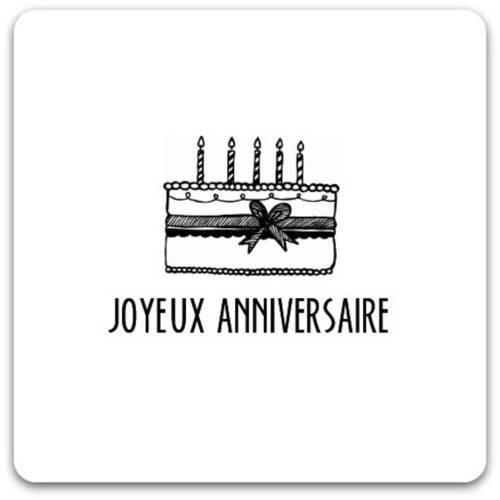 Carte Double Joyeux Anniversaire Creation Originale Fait Main 15cm X 15cm Un Grand Marche