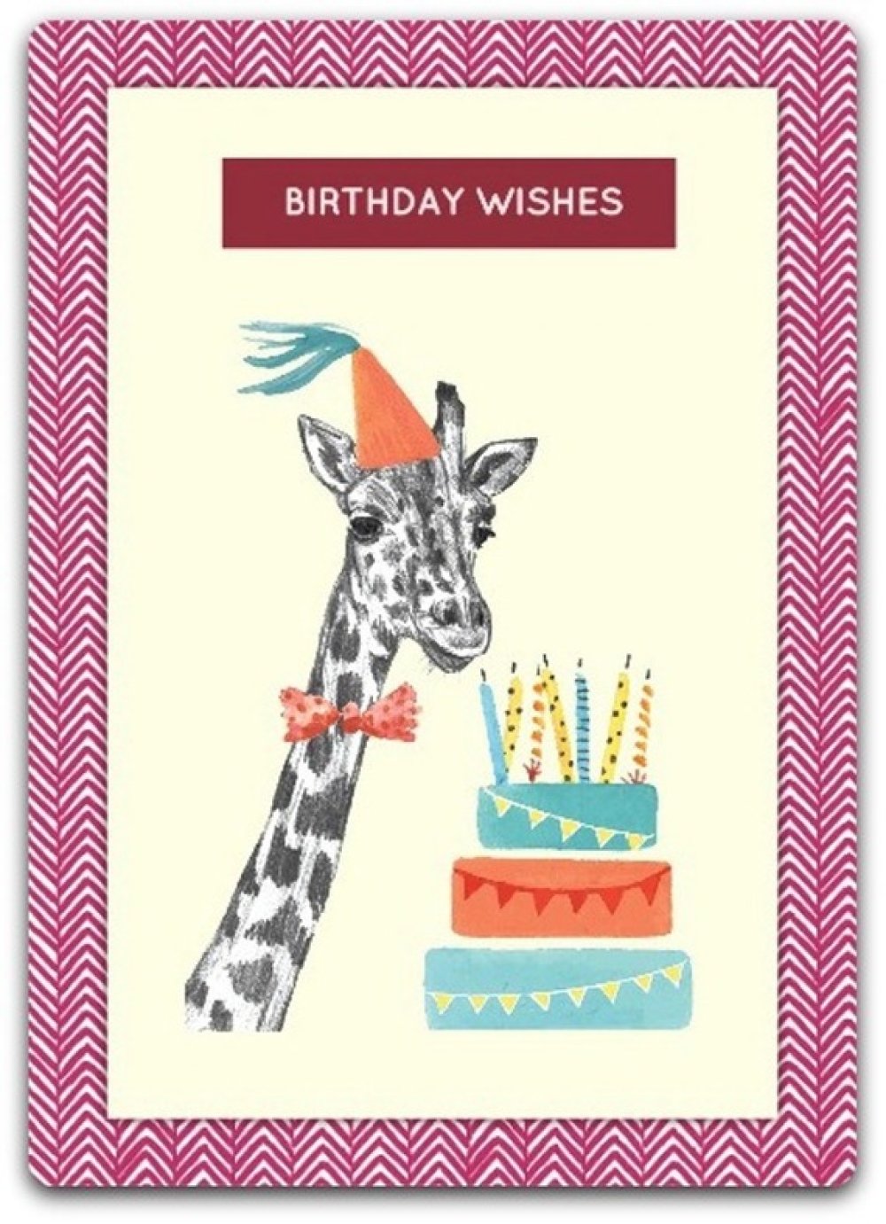 Carte Double Anniversaire Girafe Avec Enveloppe 12 5cm X 17cm Un Grand Marche