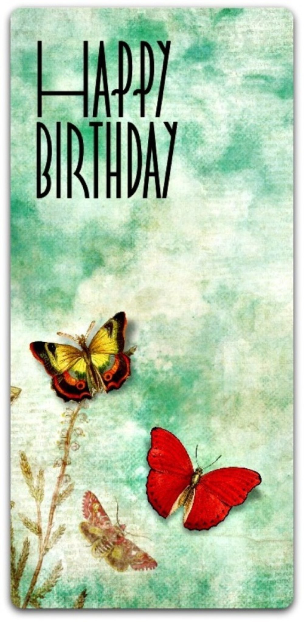 Carte Anniversaire Double Papillon Creation Originale Avec Enveloppe Un Grand Marche