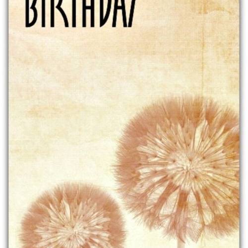 Carte Anniversaire Double Pissenlit Creation Originale Avec Enveloppe Un Grand Marche