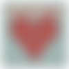 Carte double 'melt my heart' création originale fait main 15cm x 15cm 