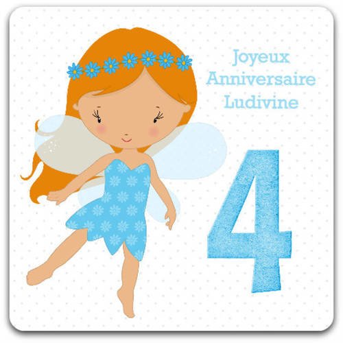 Carte Anniversaire Carte Enfant Fees Fee Princesse Anniversaire A Personnaliser 15cm X 15cm Un Grand Marche