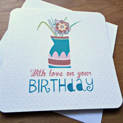Carte Anniversaire Happy Birthday Personnalisee Creation Originale Fait Main 15cm Un Grand Marche